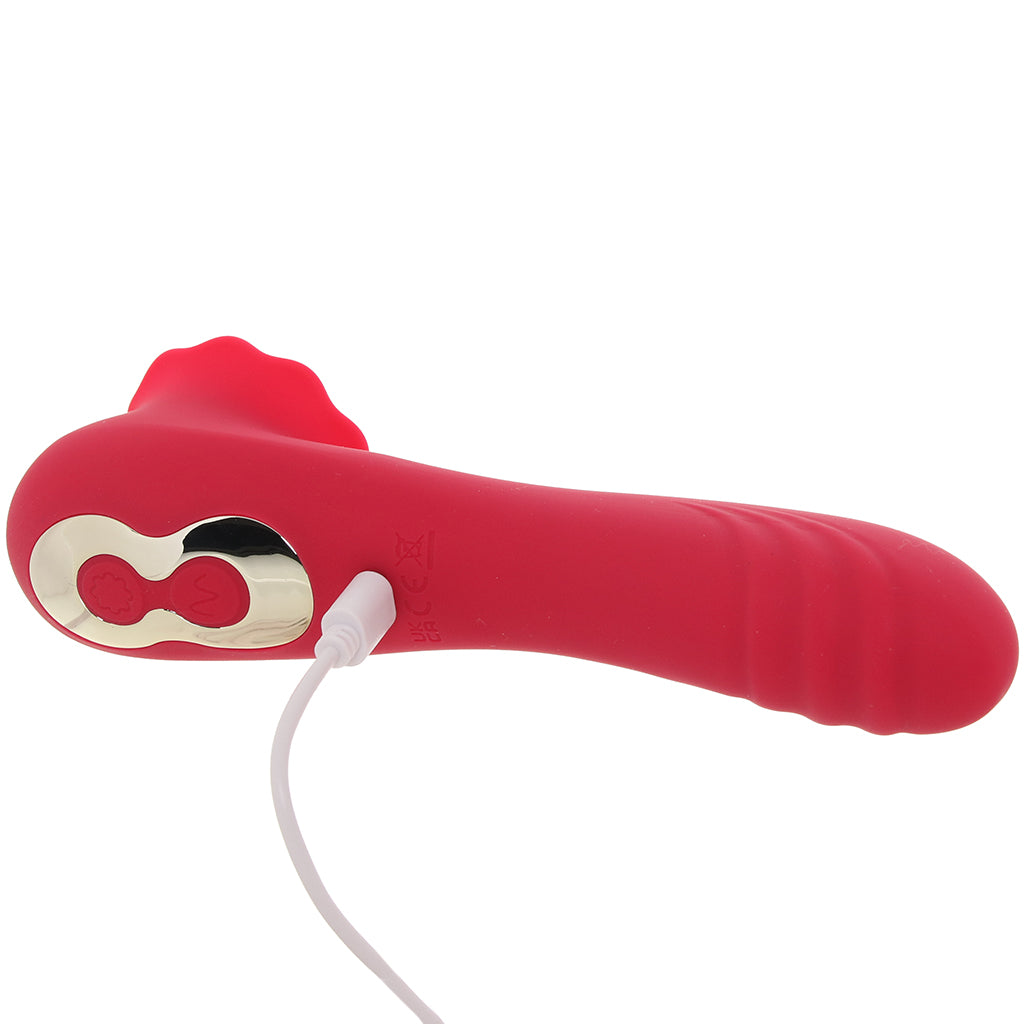 Secret Kisses Secret Kisses Rose Quake Dual Ended Tapping Vibe - Vibrators - HoneyHugs Canada (View 6)