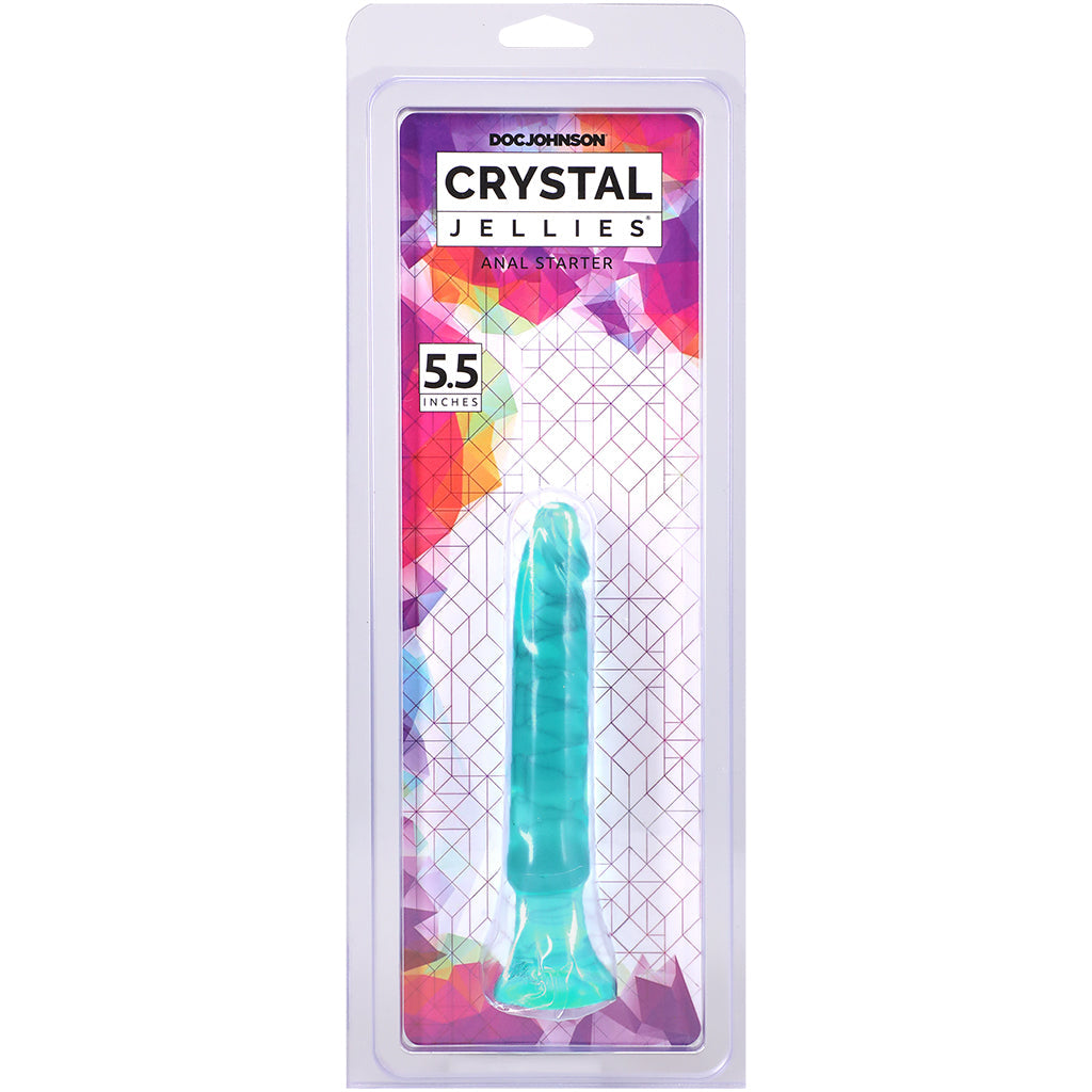 Crystal Jellies Anal Starter Dildo in Teal