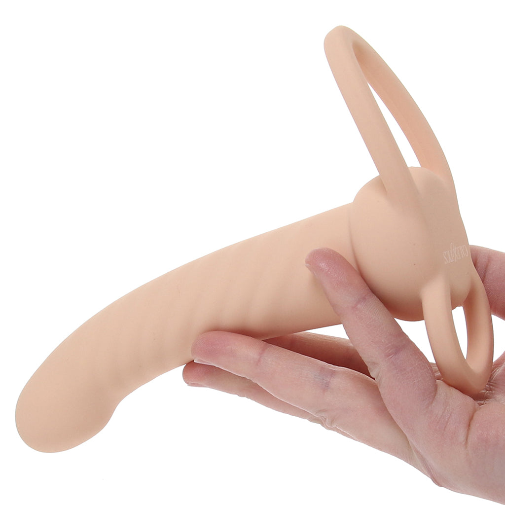 Performance Maxx Performance Maxx Ribbed Dual Penetrator Vibe in Light - Vibrators - HoneyHugs Canada (View 4)