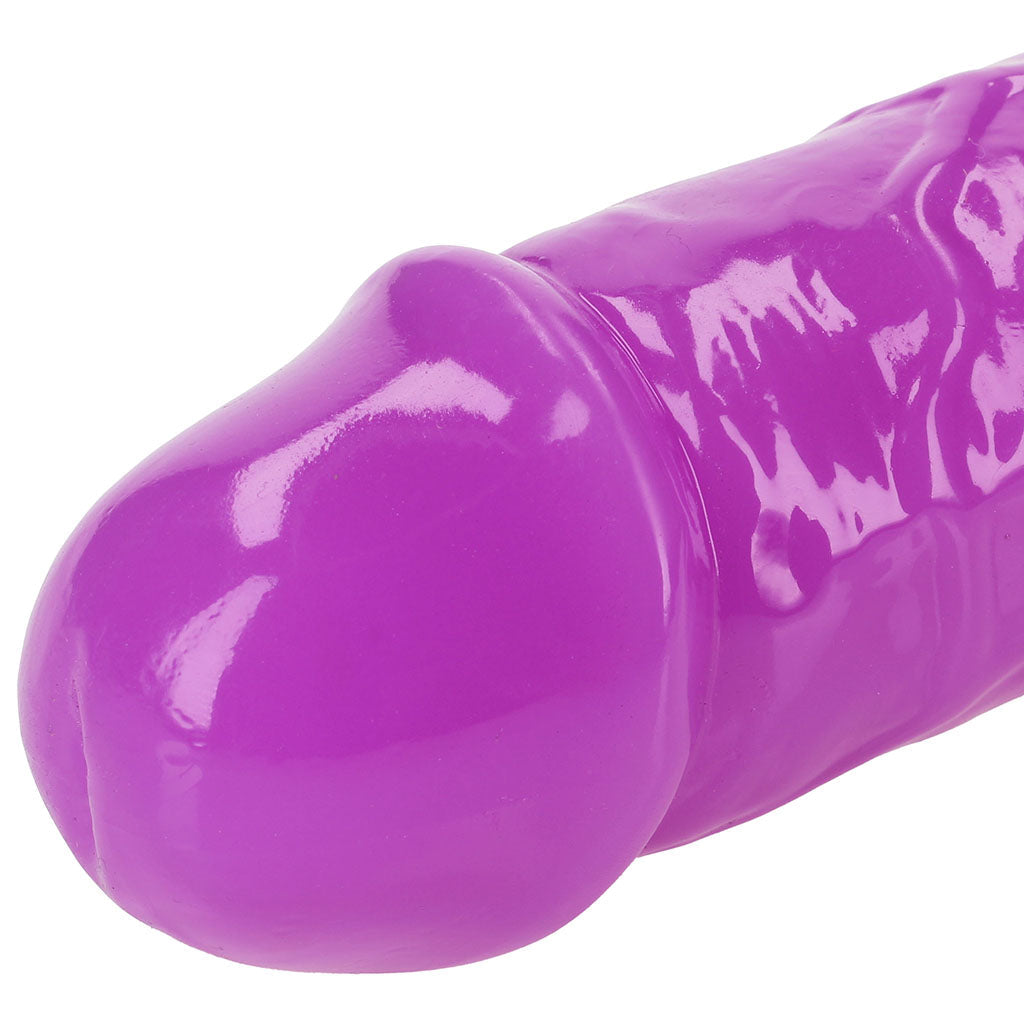 RealRock Glow In The Dark 12 Inch Double Dildo in Purple