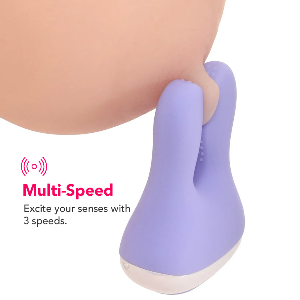 Playboy In A Pinch: Elite Vibrating Nipple Clamps & Recharge Case for Exquisite Sensation