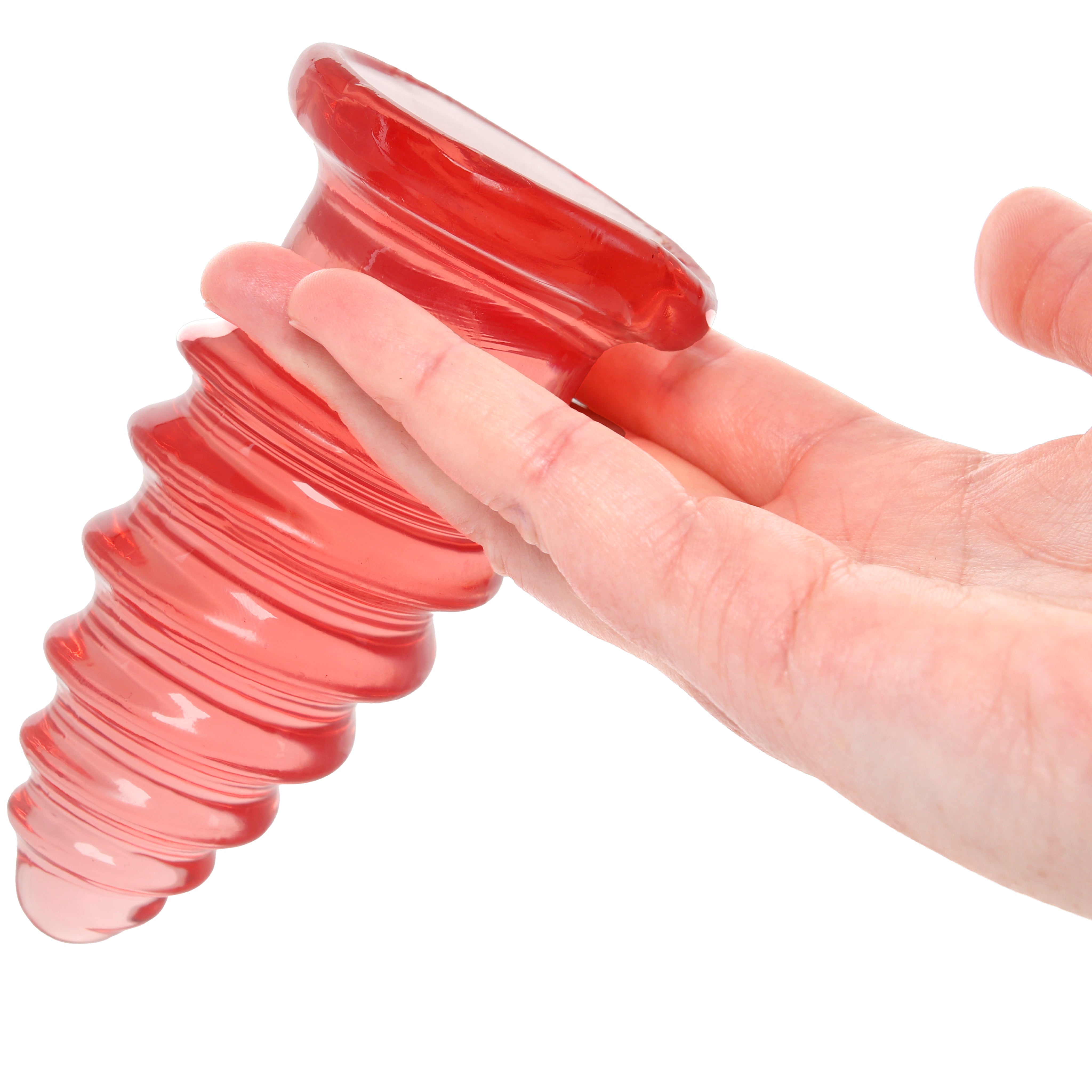 Crystal Jellies 5 Inch Anal Twist Butt Plug in Pink
