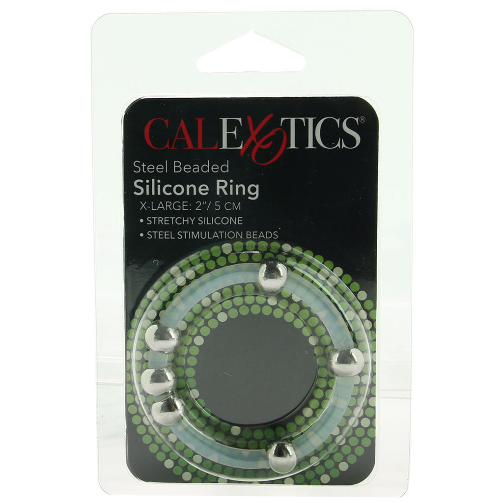 XL Steel Beaded Silicone Rings