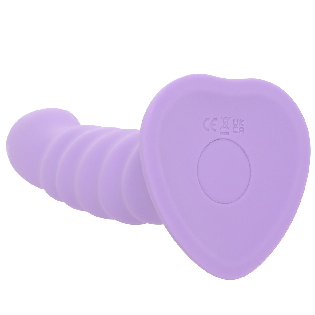 Colours 6 Inch Ribbed Remote Vibe in Purple
