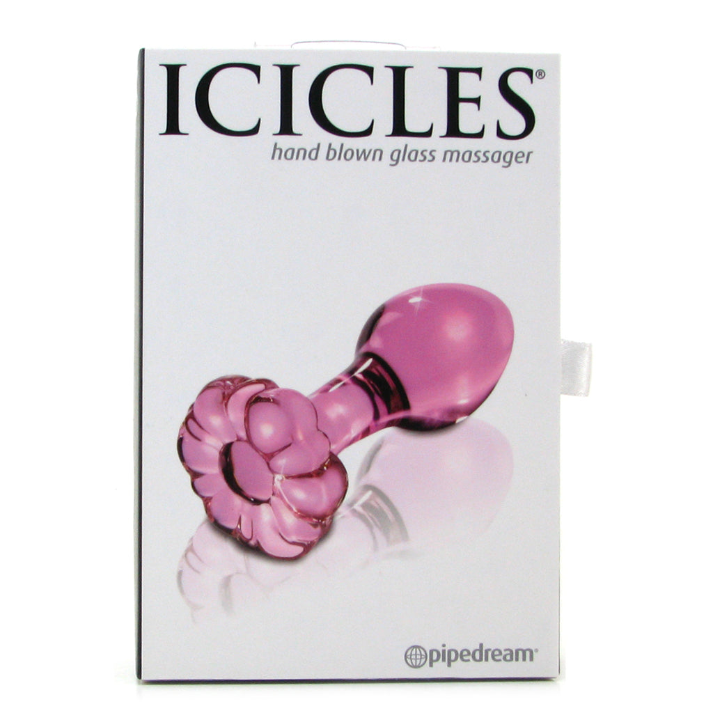 Icicles No. 48 | Hand-Blown Pink Glass Butt Plug | Beginner-Friendly & Luxurious Anal Toy
