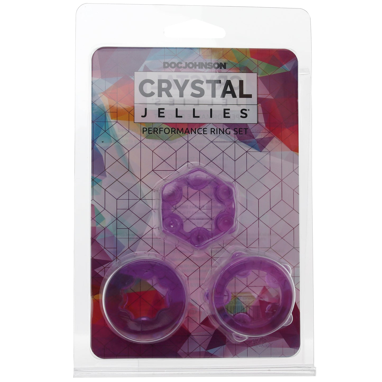 Crystal Jellies Performance Cock Ring Set in Purple