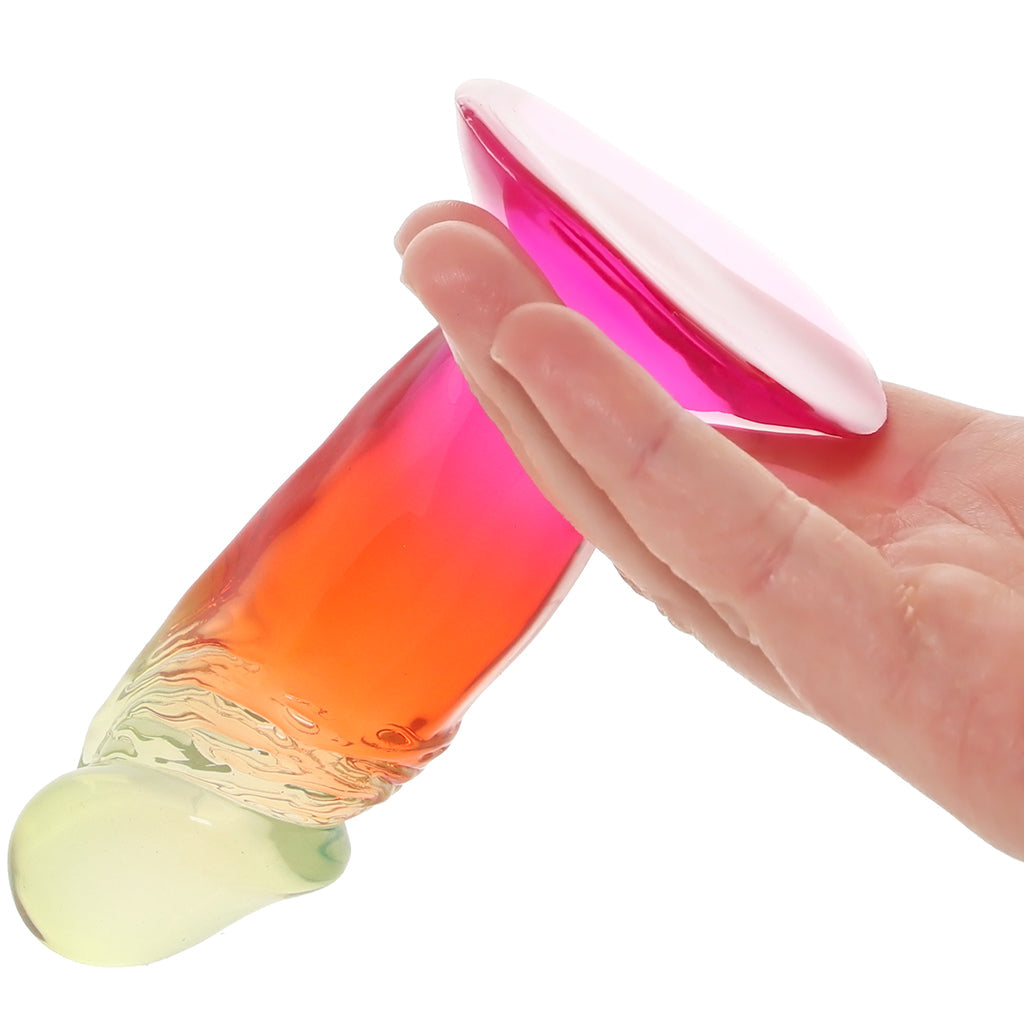 Crystal Jellies 4.5 Inch Classic Dildo in Rainbow
