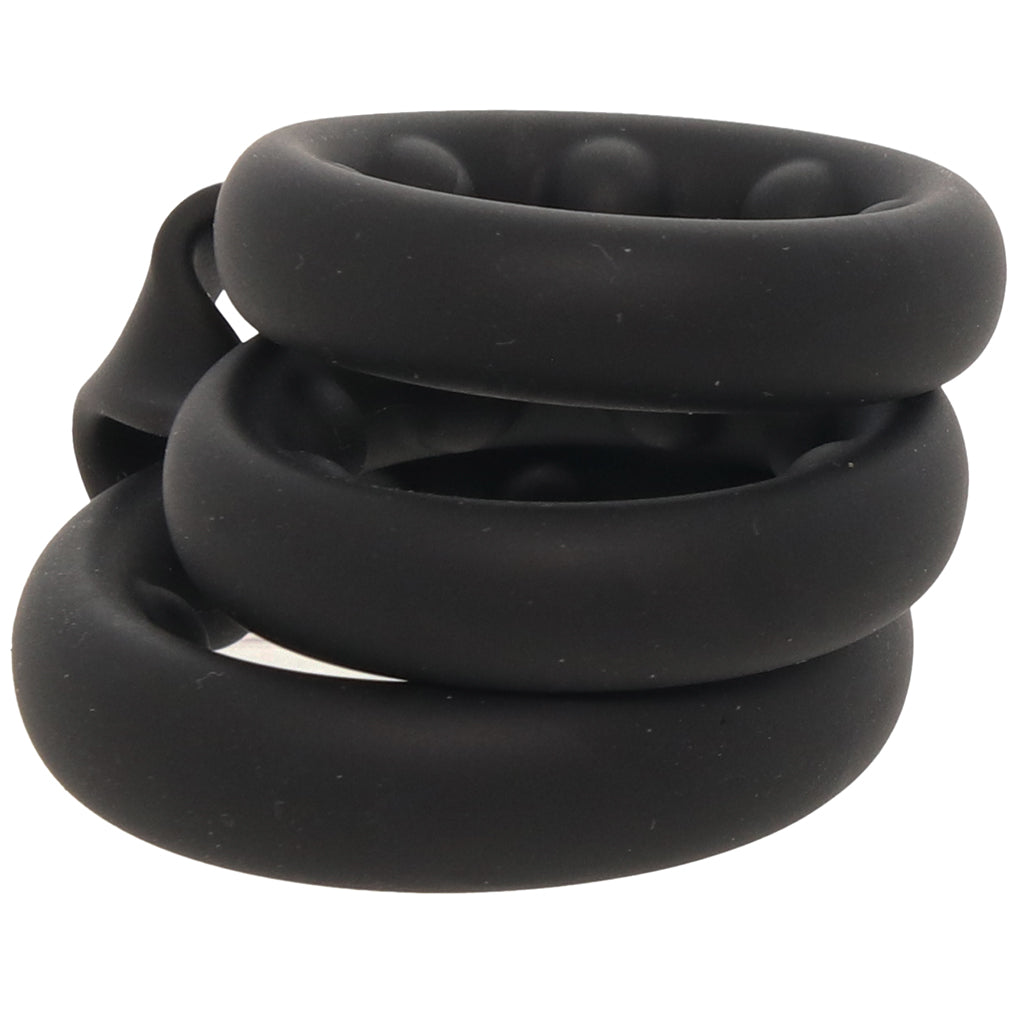Rock Solid Triple Stamina Ring with Metal Beads