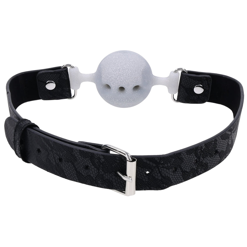 Sex & Mischief Lace Silicone Ball Gag | Breathable Elegance for Sublime Control