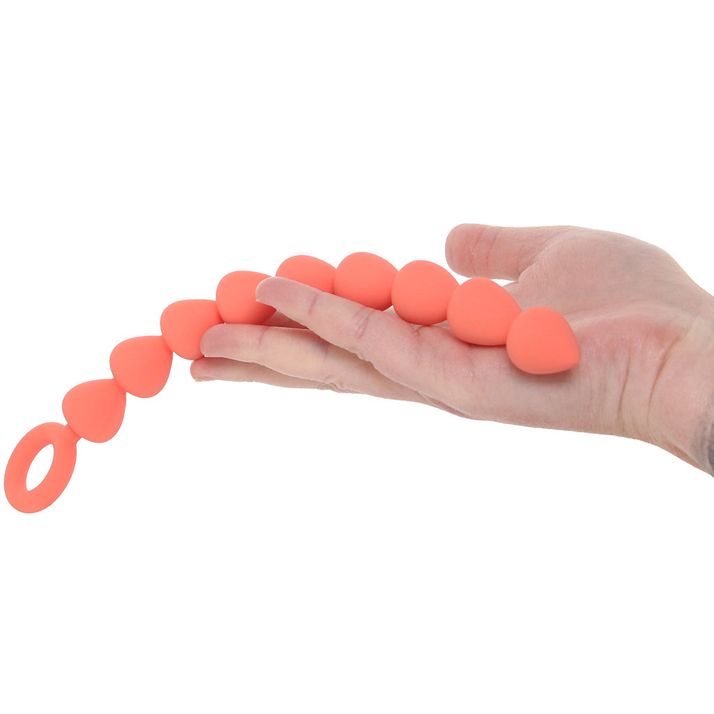 S&M Peaches 'n CreaMe: Luxurious Graduated Silicone Anal Beads for Exquisite Exploration
