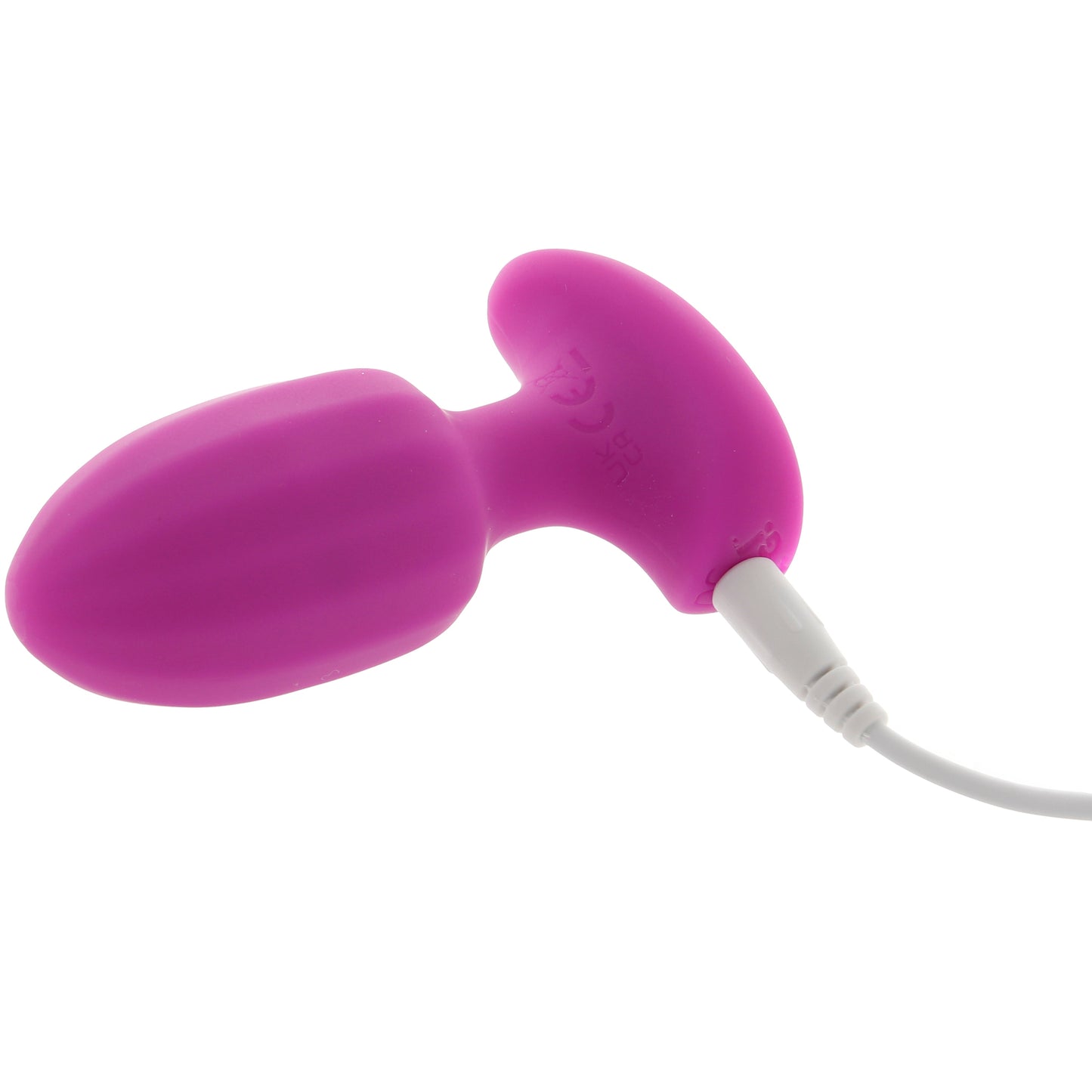 Bang! Ribbed Vibrating Silicone Butt Plug in Purple