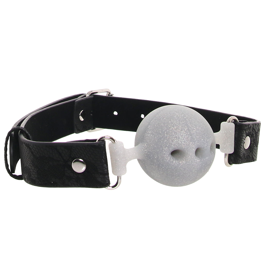 Sex & Mischief Lace Silicone Ball Gag | Breathable Elegance for Sublime Control