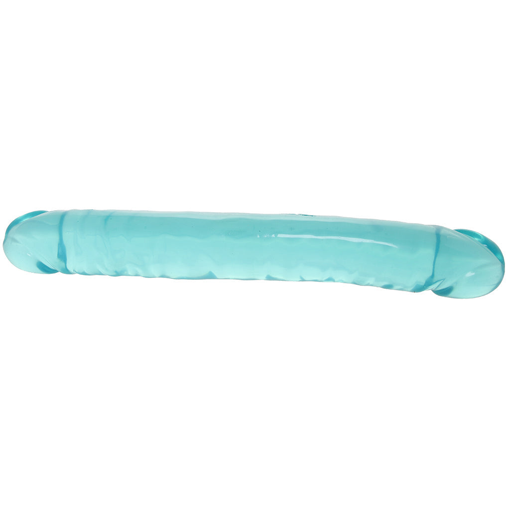 Crystal Jellies 12 Inch Double Dildo in Teal