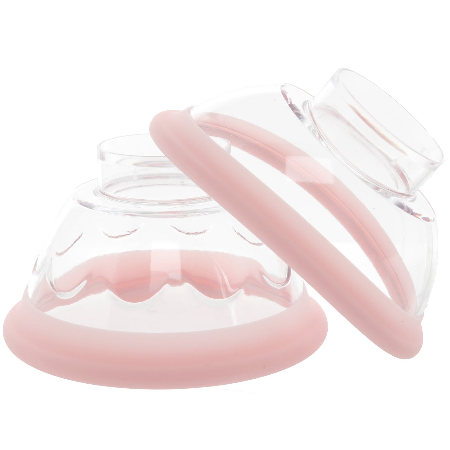 Pumped Vulva & Breast Auto Suction Set with Tongue in Rose