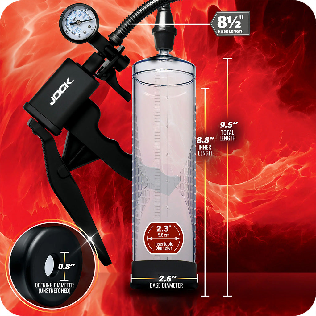 Jock Pump Up Pressure Gauge Trigger Penis Pump