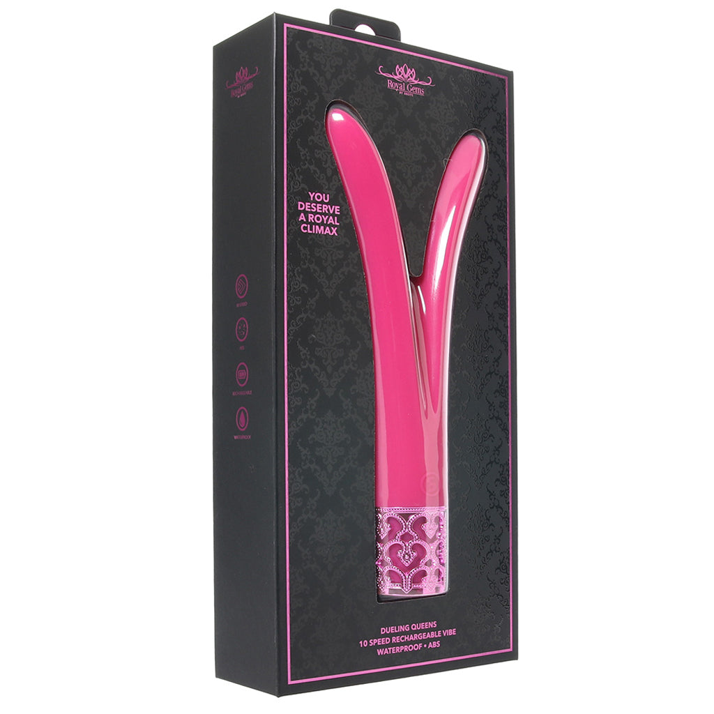 Shots Toys Royal Gems Dueling Queens Vibe in Pink - Vibrators - HoneyHugs Canada (View 6)