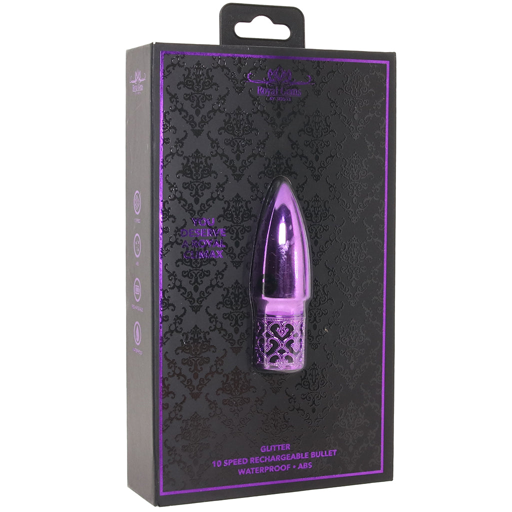 Shots Toys Royal Gems Glitter Bullet Vibe in Purple - Vibrators - HoneyHugs Canada (View 9)