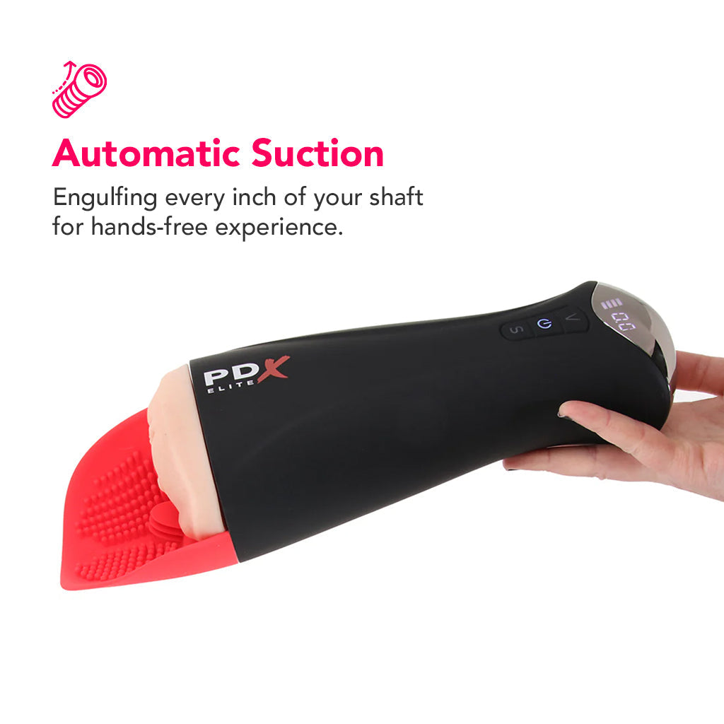 Pipedream PDX Elite Fap-O-Matic Pro XL Suction Stroker in Light - Male Masturbators - HoneyHugs Canada (View 4)