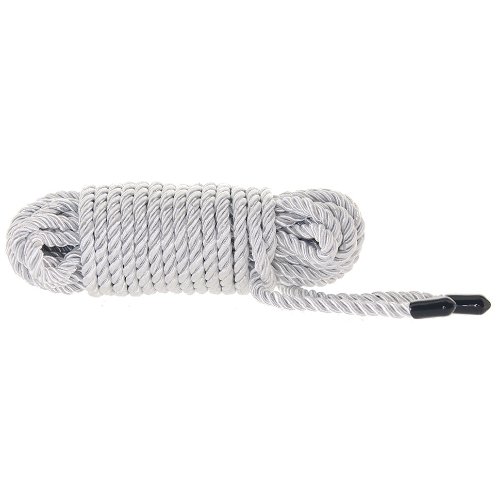 Bound 25 Foot Silver Rope: Luxurious Soft Poly Restraint for BDSM & Fetish