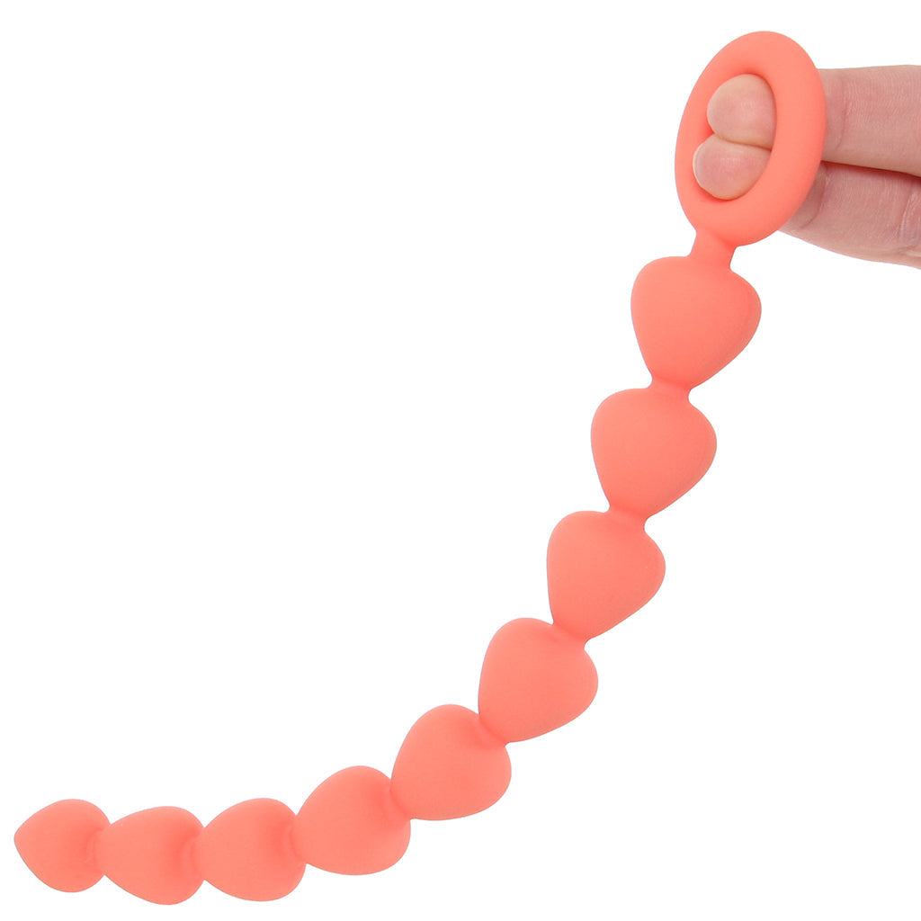S&M Peaches 'n CreaMe: Luxurious Graduated Silicone Anal Beads for Exquisite Exploration