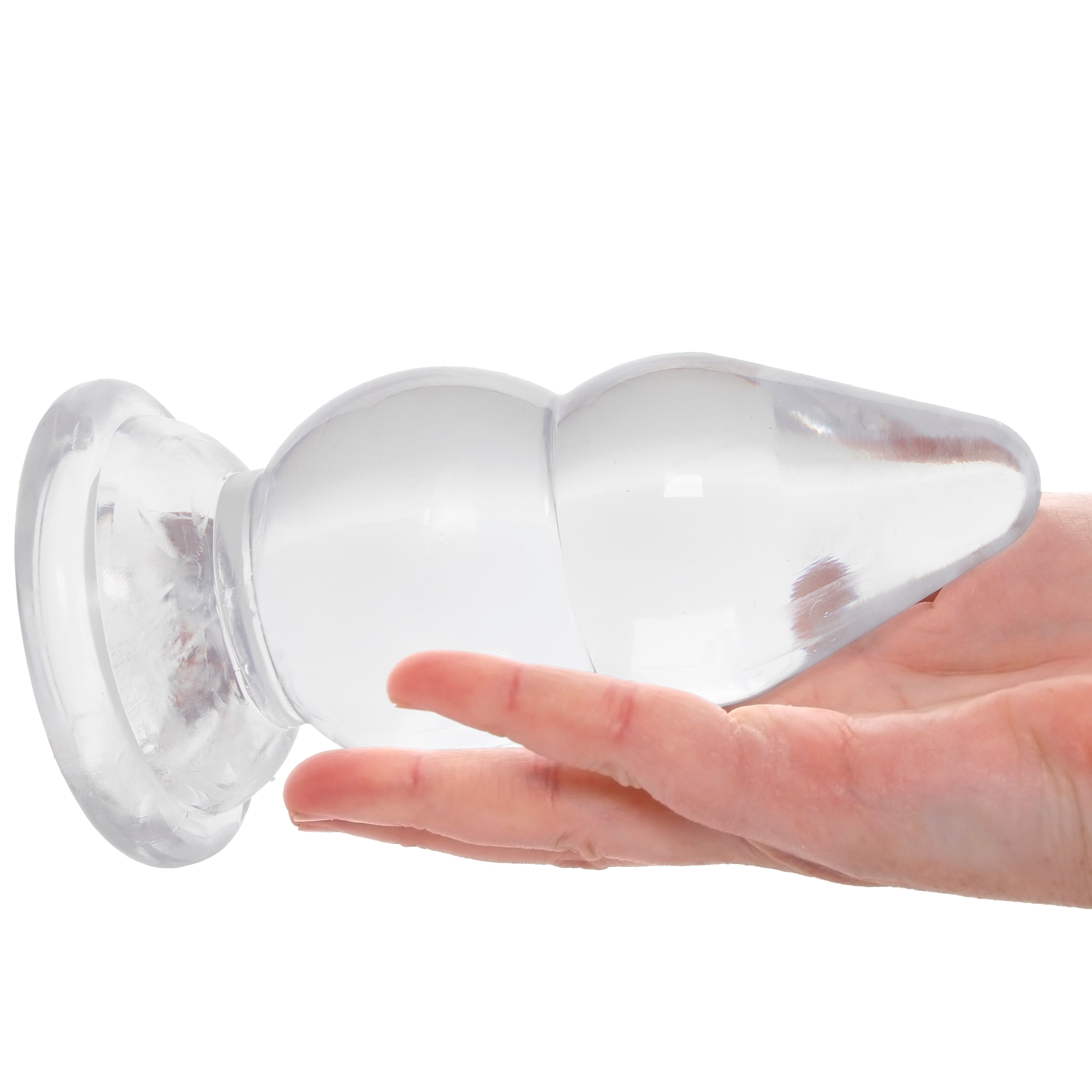 Crystal Jellies 6 Inch Double Pop Butt Plug in Clear