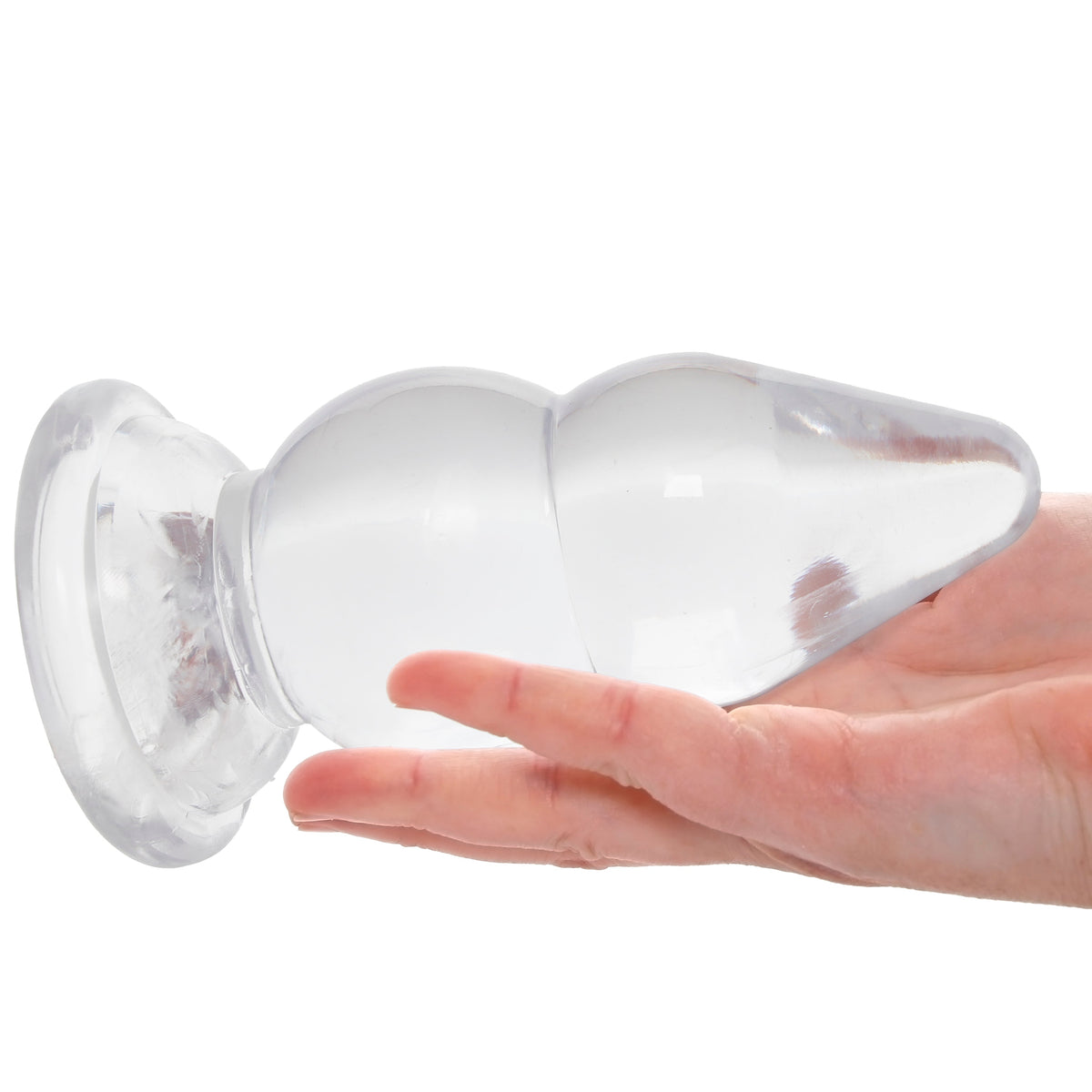 Crystal Jellies 6 Inch Double Pop Butt Plug in Clear