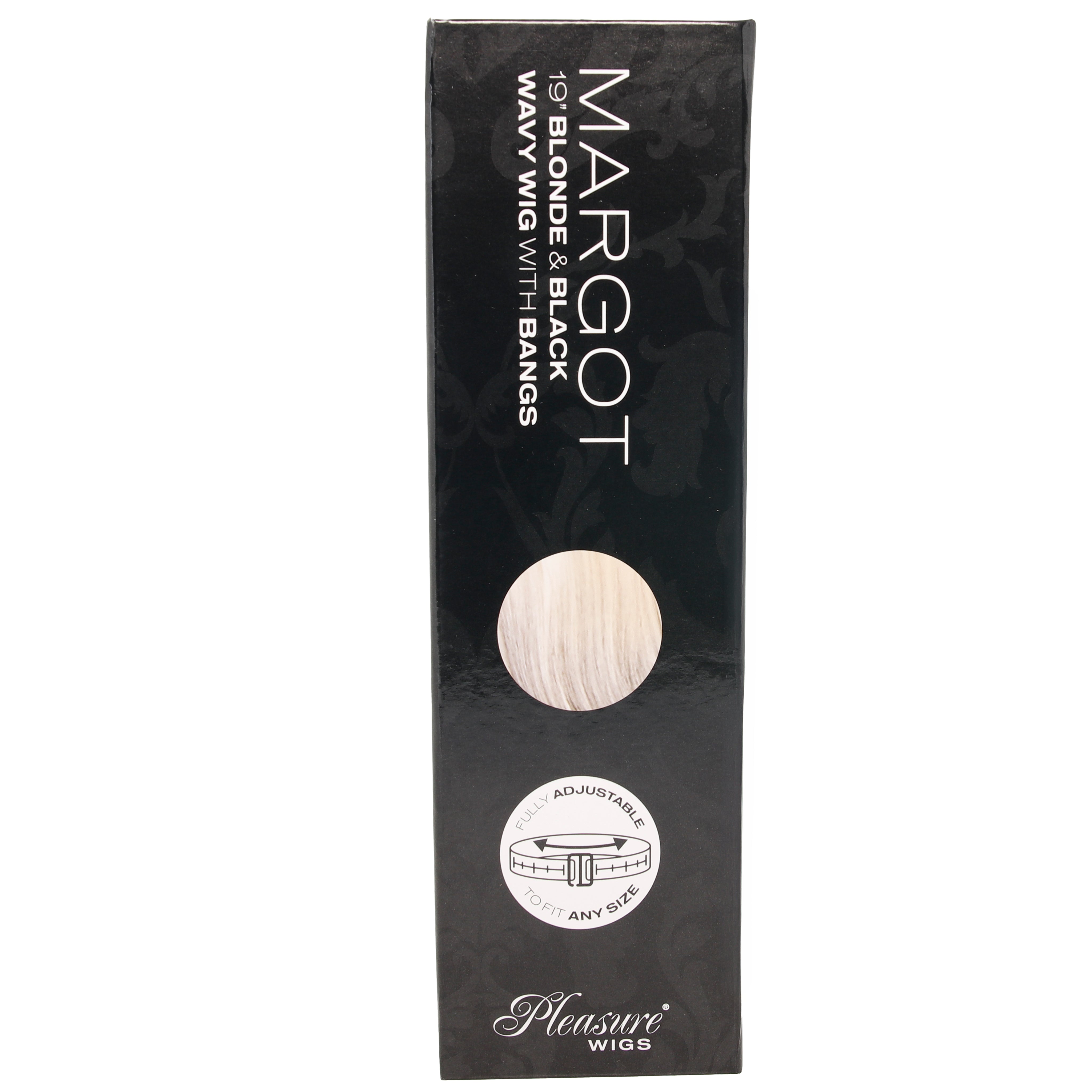 Margot Wavy Wig with Bangs in Platinum Blonde & Black