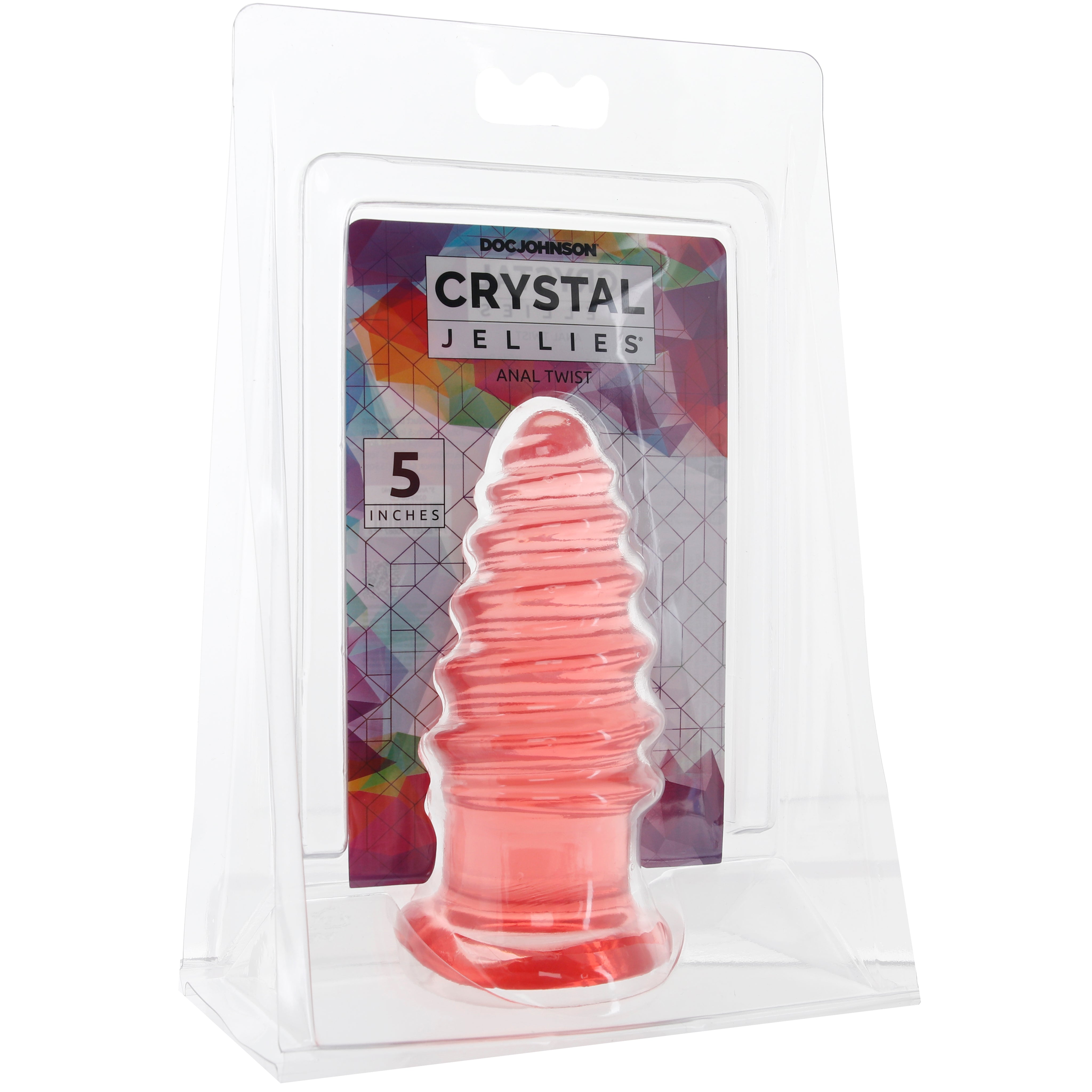 Crystal Jellies 5 Inch Anal Twist Butt Plug in Pink