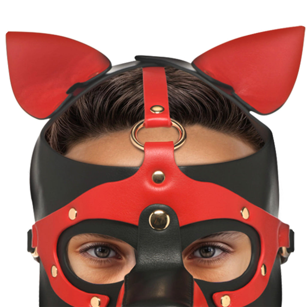 Master Series Luxe Vegan Leather Hound Hood with Detachable Muzzle