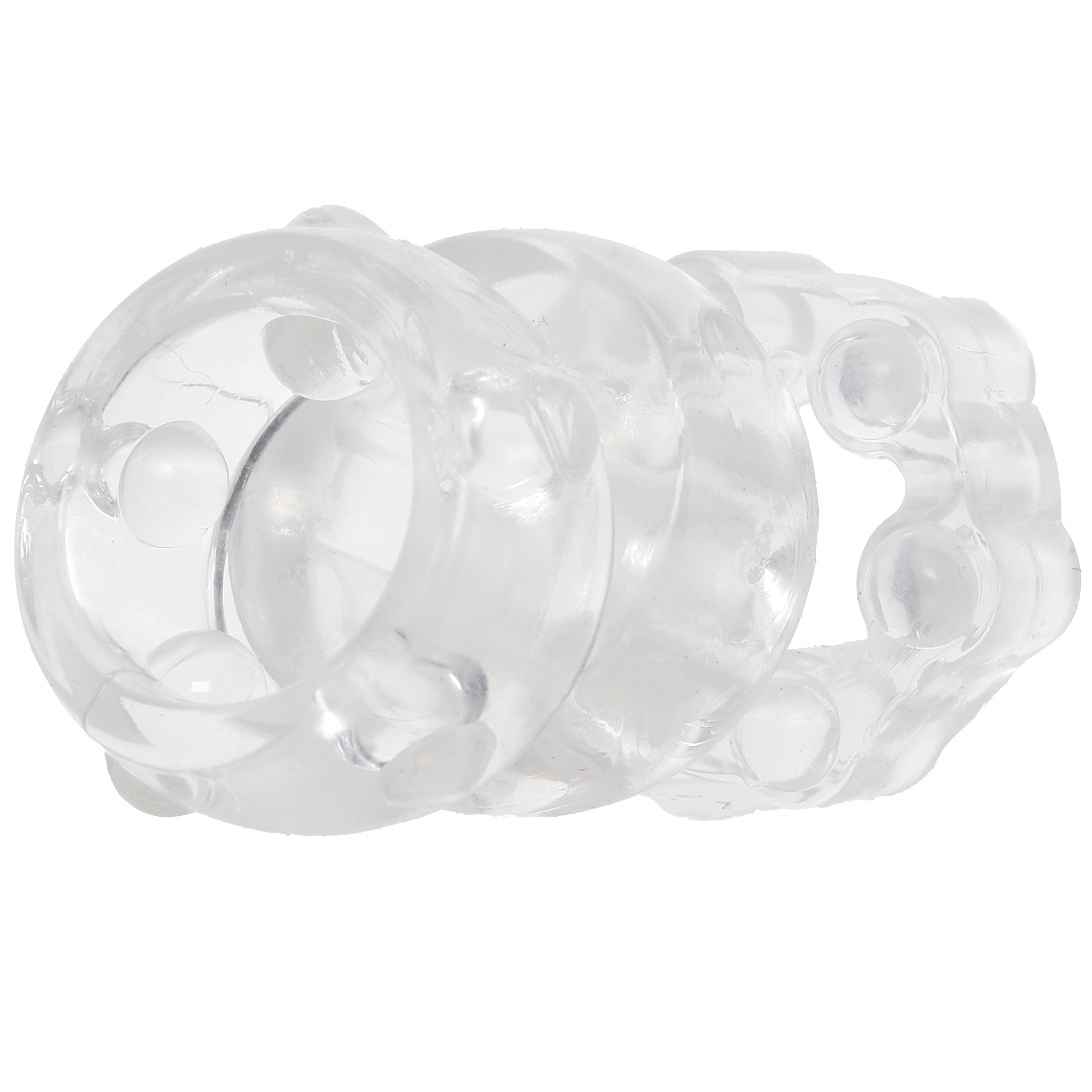 Crystal Jellies Performance Cock Ring Set in Clear