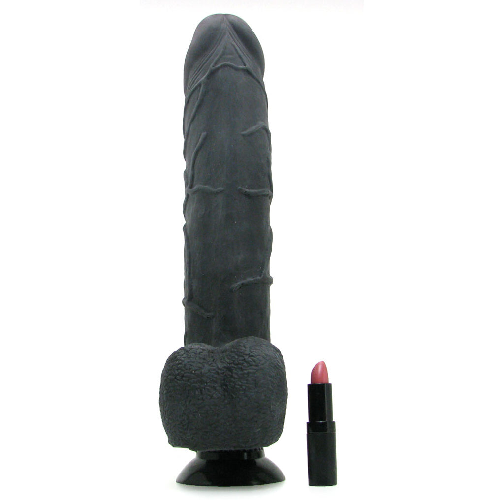 Real Feel Real Feel Deluxe 12 Inch Vibrating Wall Banger Dildo in Bla - Vibrators - HoneyHugs Canada (View 4)