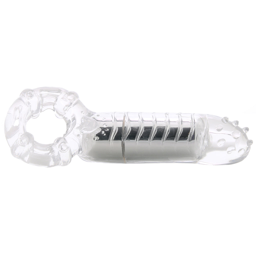 The MachO Collection MachO Clitoral Massage Vibrating Cock Ring in Clear - Vibrators - HoneyHugs Canada (View 3)