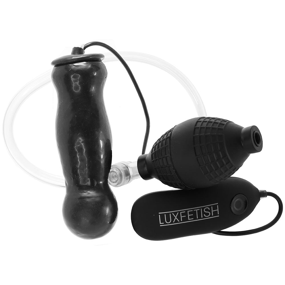 Lux Fetish 4.5 Inch Inflatable Vibrating Plug - Bondage - HoneyHugs Canada