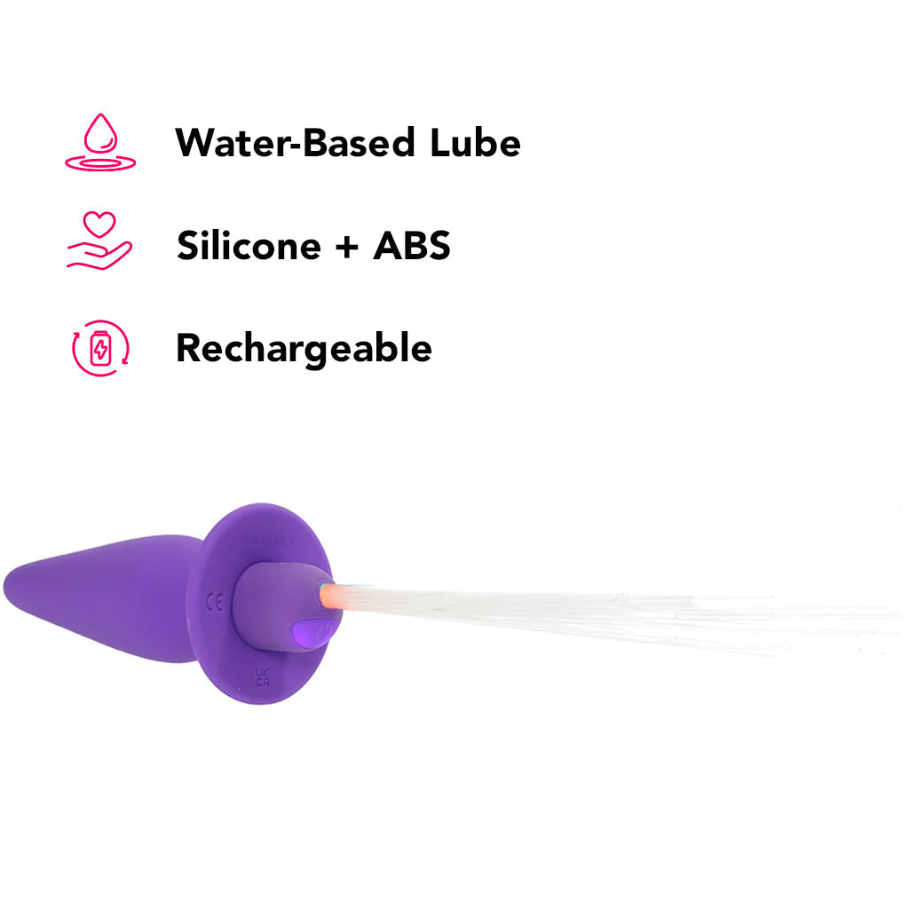 CalExotics Southern Lights Vibrating Butt Plug in Purple - Vibrators - HoneyHugs Canada (View 5)