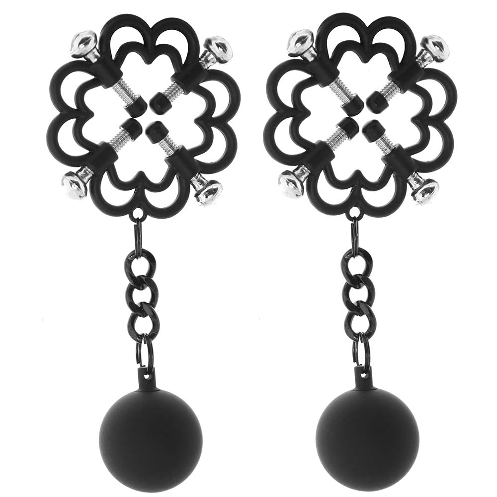CalExotics Nipple Grips: Weighted 4-Point Nipple Press Clamps for Exquisite Sensation