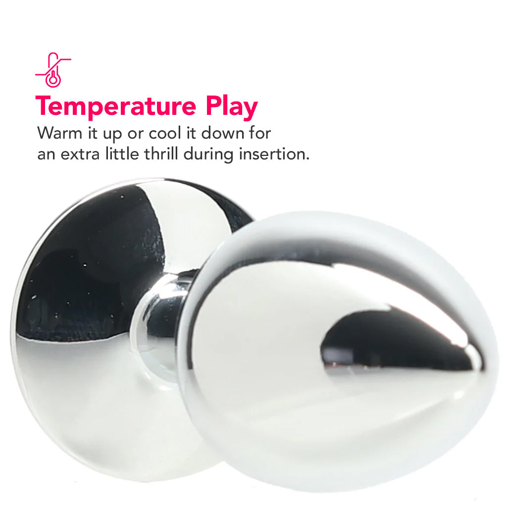 Ouch! Round Gem Silver Plug in Small