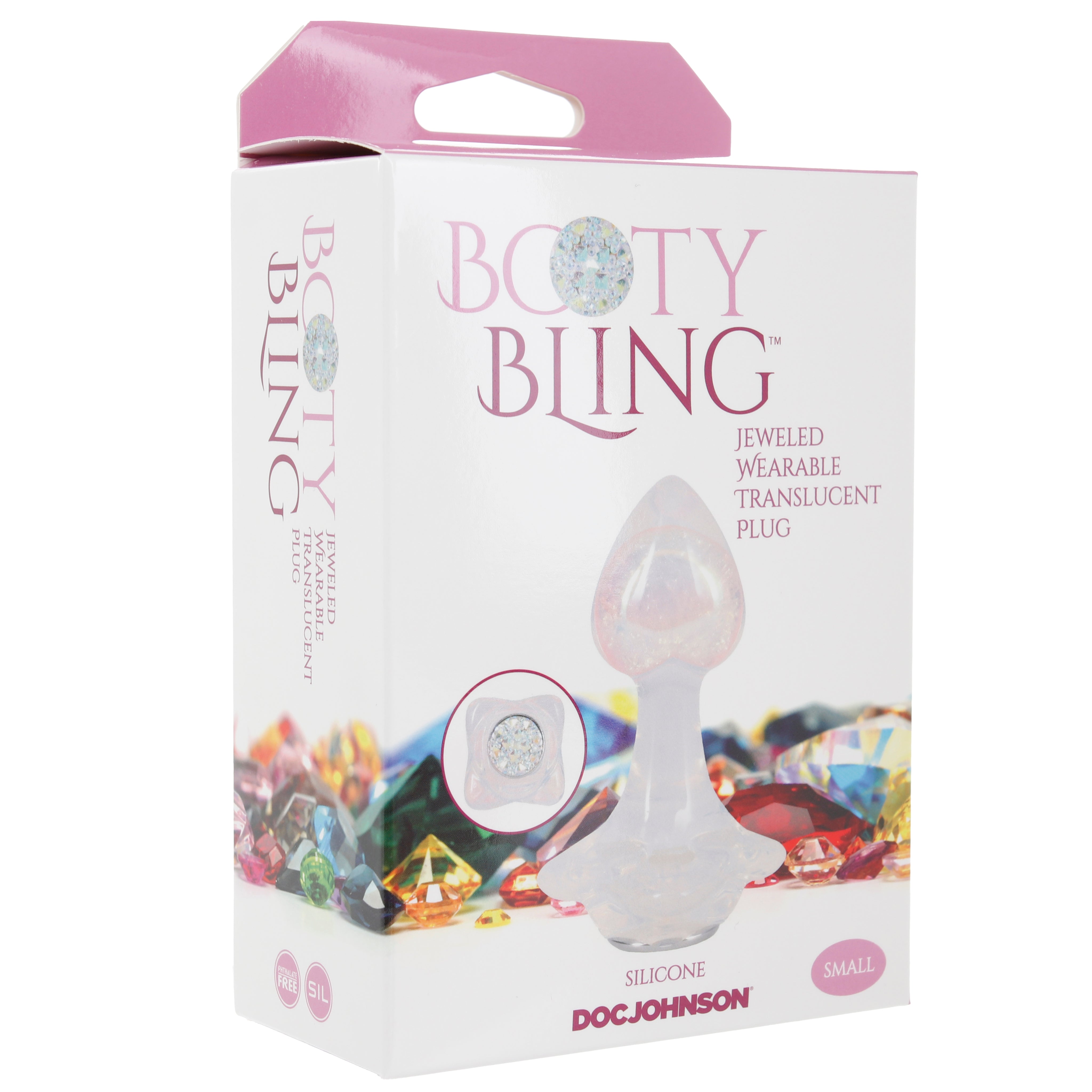 Booty Bling Jewelled Silicone Butt Plug in Small