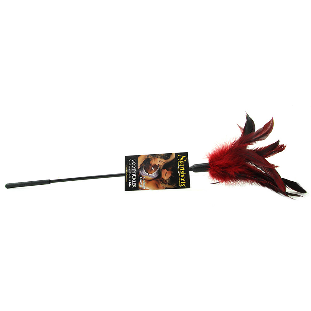 Sportsheets Starburst Red Feather Tickler: Exquisite Dual-Sensation Play