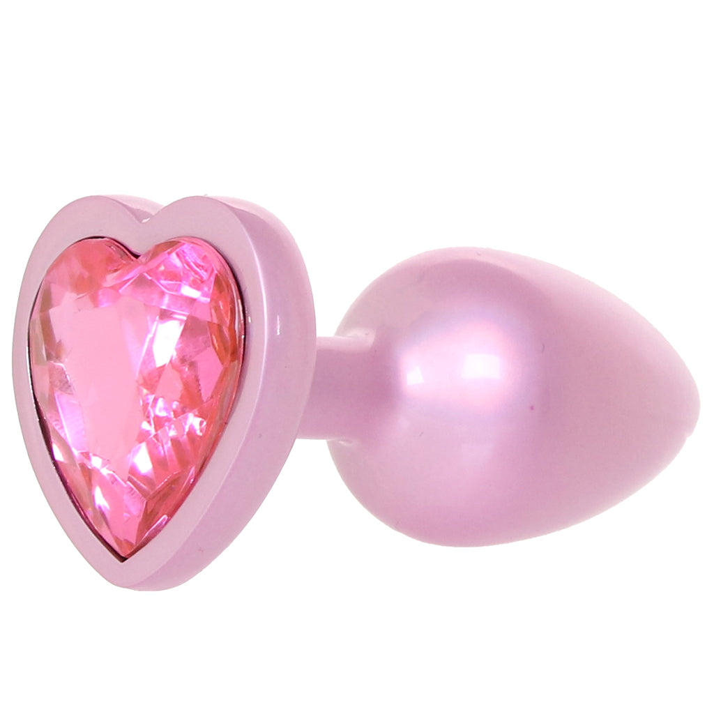 Booty Bling Pink Metal Jewelled Butt Plug in Small