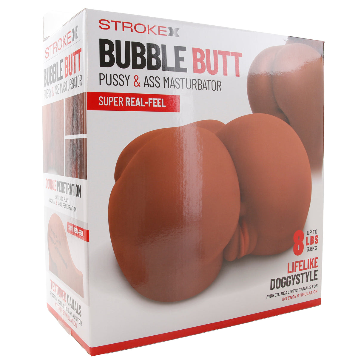 Stroke-X Bubble Butt Pussy & Ass Masturbator in Brown