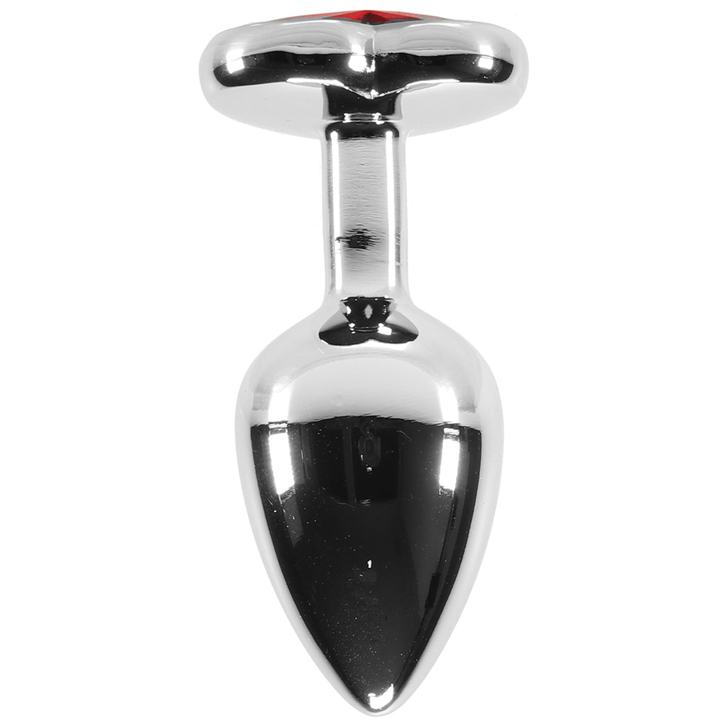 Sparkling Desire: Booty Sparks Small Red Heart Gem Aluminum Anal Plug