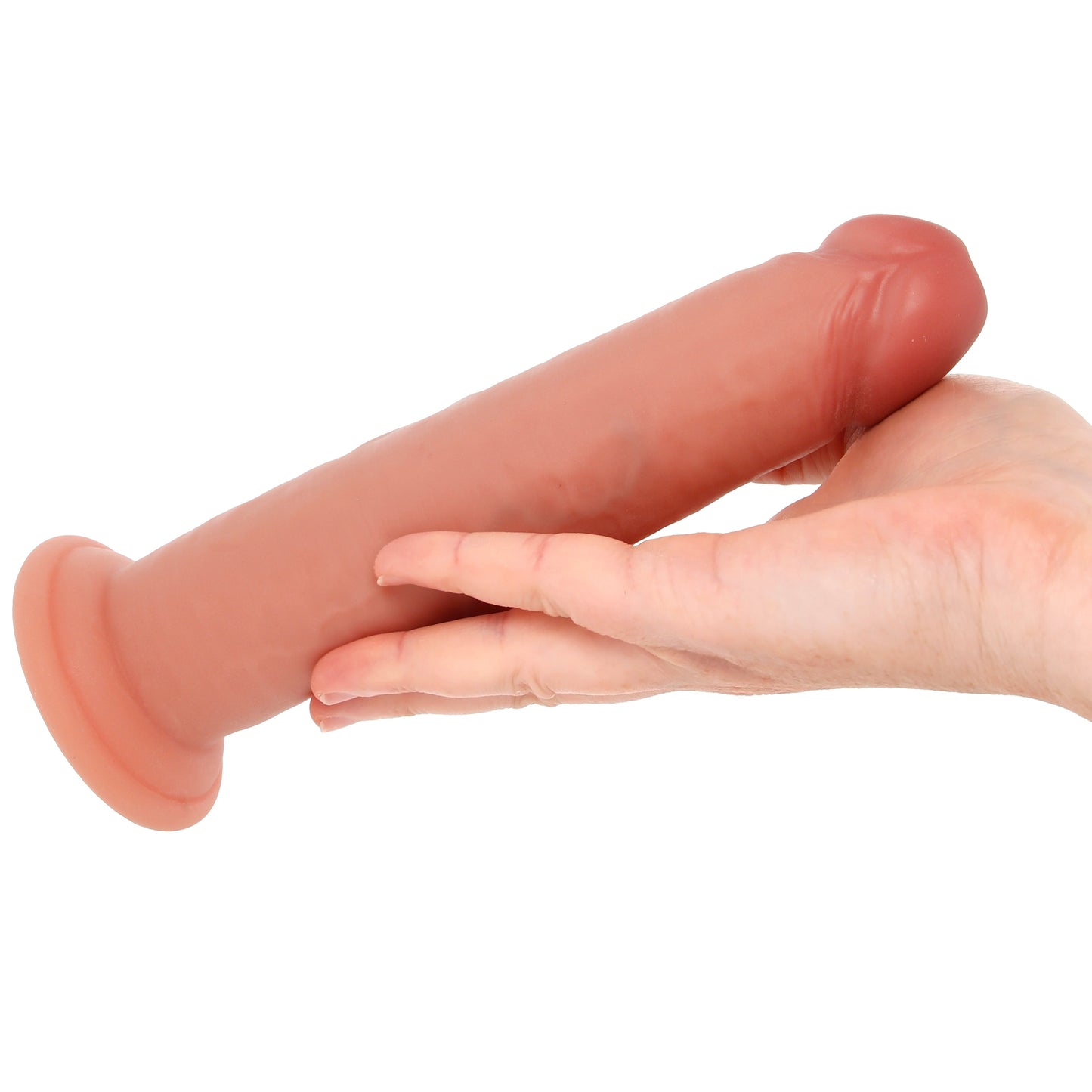 RealRock 7 Inch Dual Density Sliding Skin Dildo in Light