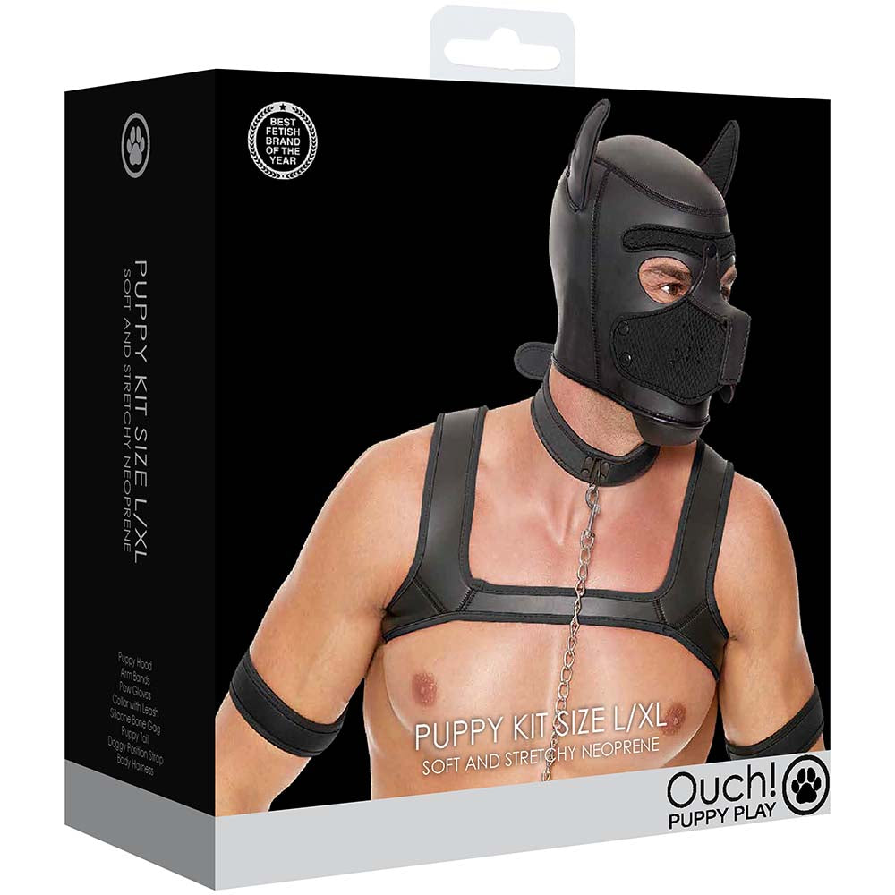 Ouch! Deluxe Puppy Play Bondage Kit - XL Training & Immersion Set