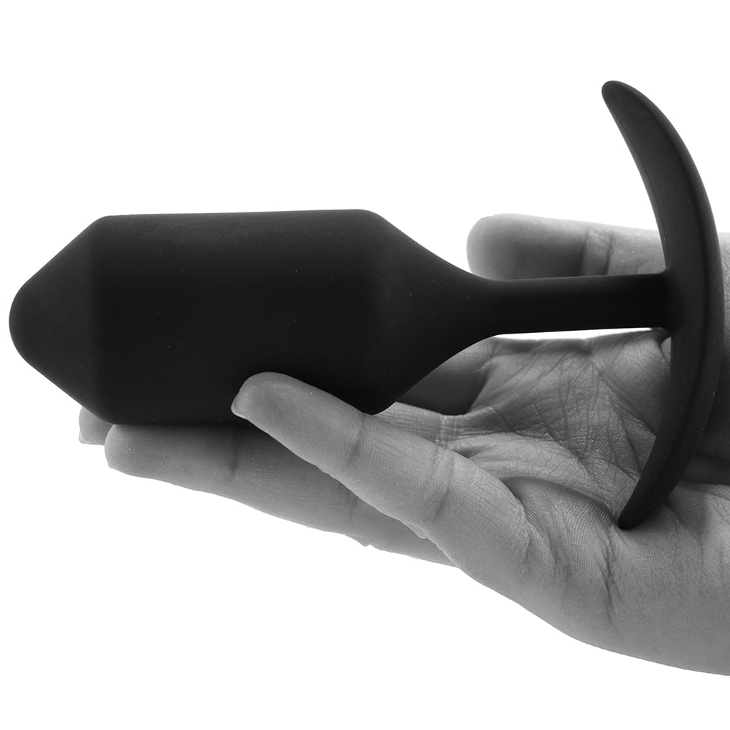 B-Vibe Snug Plug 3: Luxury Weighted Silicone Butt Plug for Deep & Lasting Pleasure