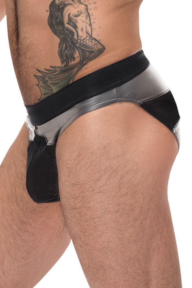 Male Power Iron Clad Men's Bikini | Seductive Rubber-Like & Mesh Design