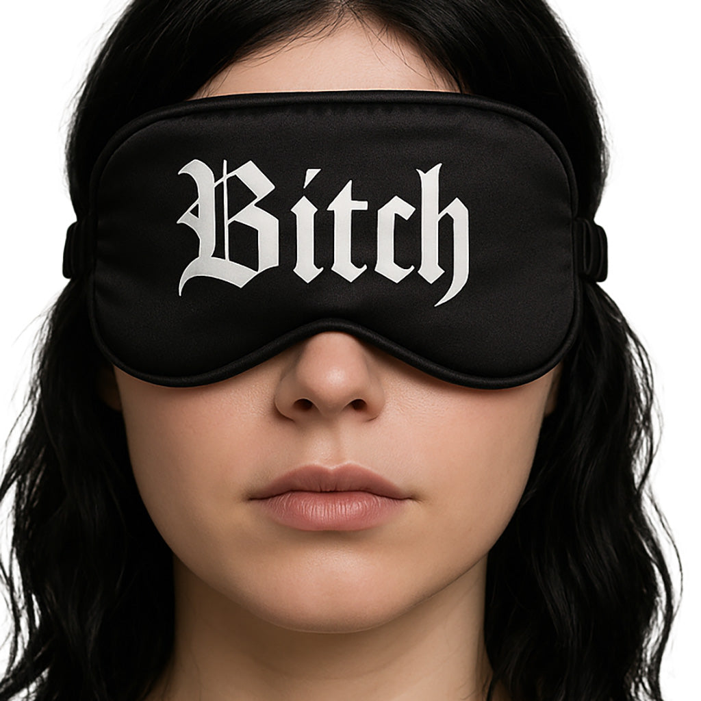 Ouch! Printed Satin Bitch Blindfold – Elevate Your Senses
