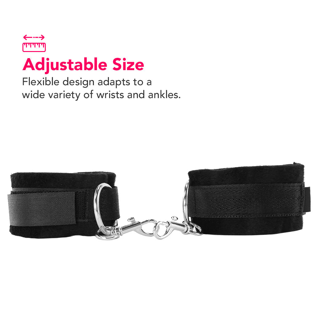 Black & White Velcro Wrist or Ankle Cuffs