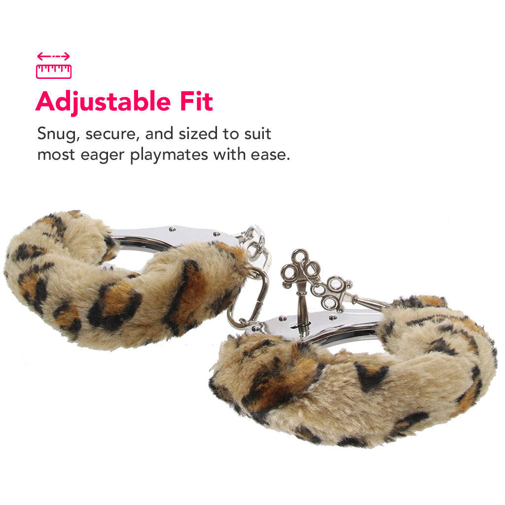 Temptasia Beginner Fuzzy Cuffs in Leopard