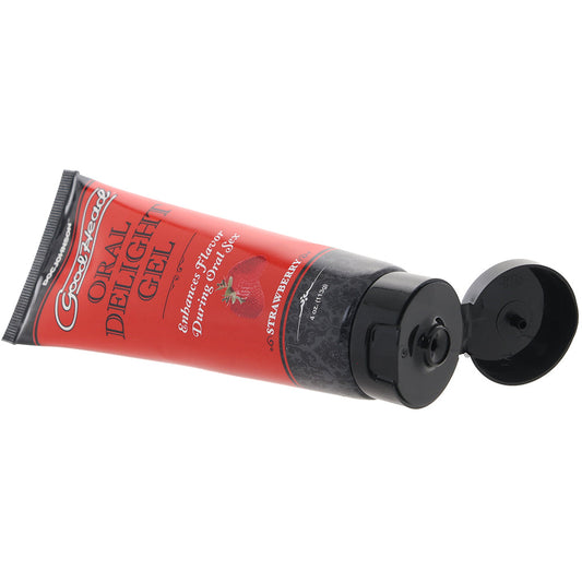 GoodHead Oral Delight Strawberry Gel - Luscious Edible Lube 4oz/113g