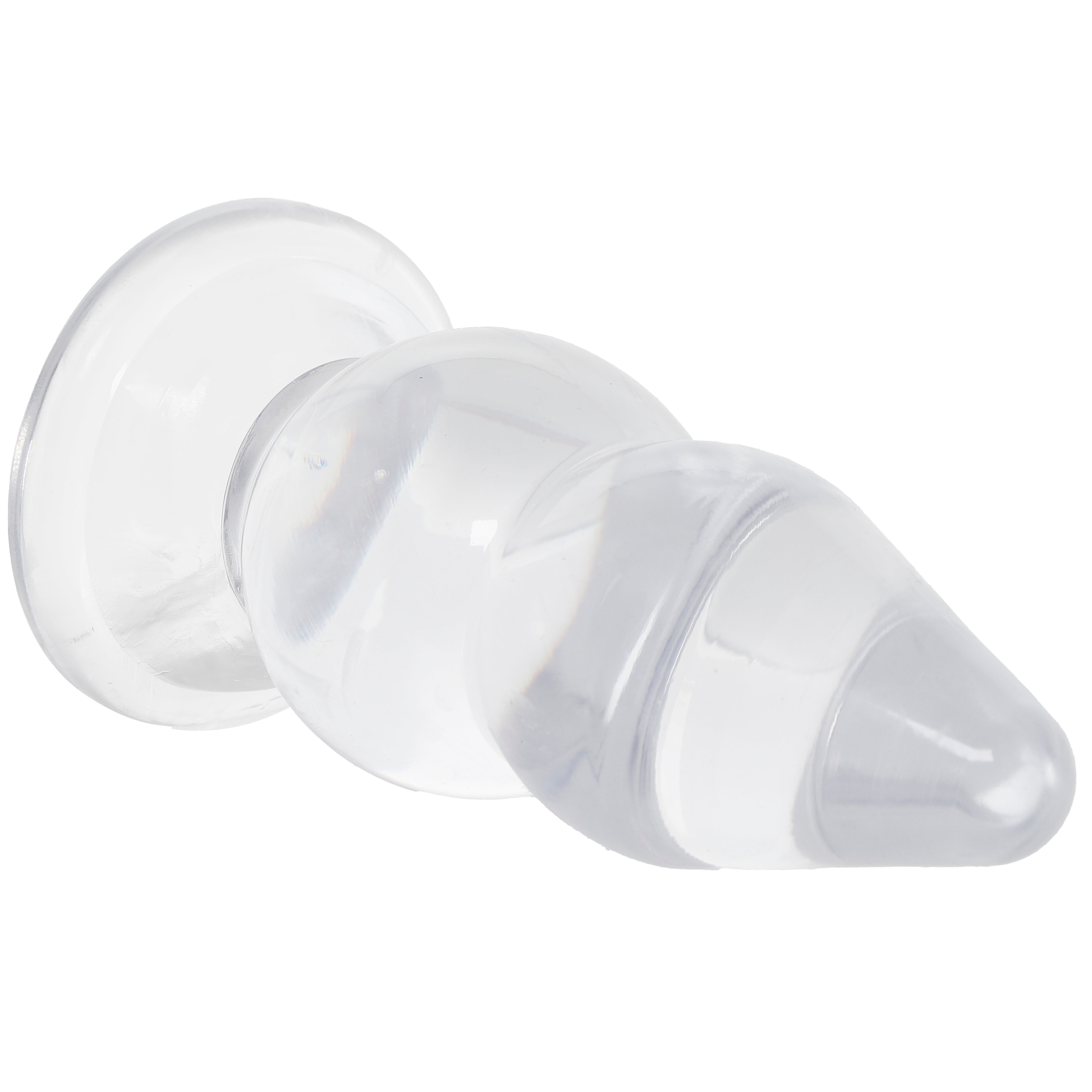 Crystal Jellies 6 Inch Double Pop Butt Plug in Clear